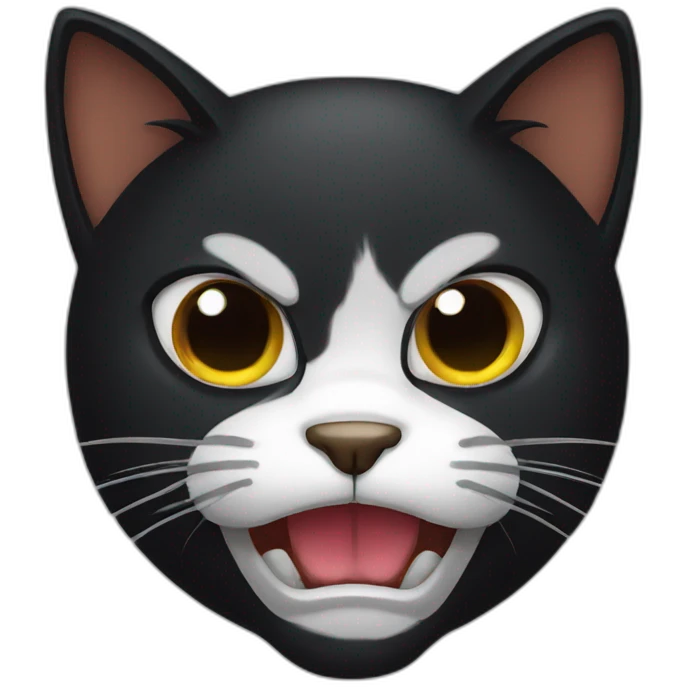 angry black cat emoji