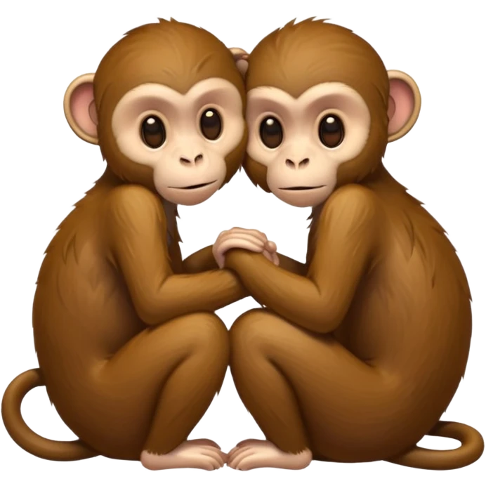 Monkeys loving emoji