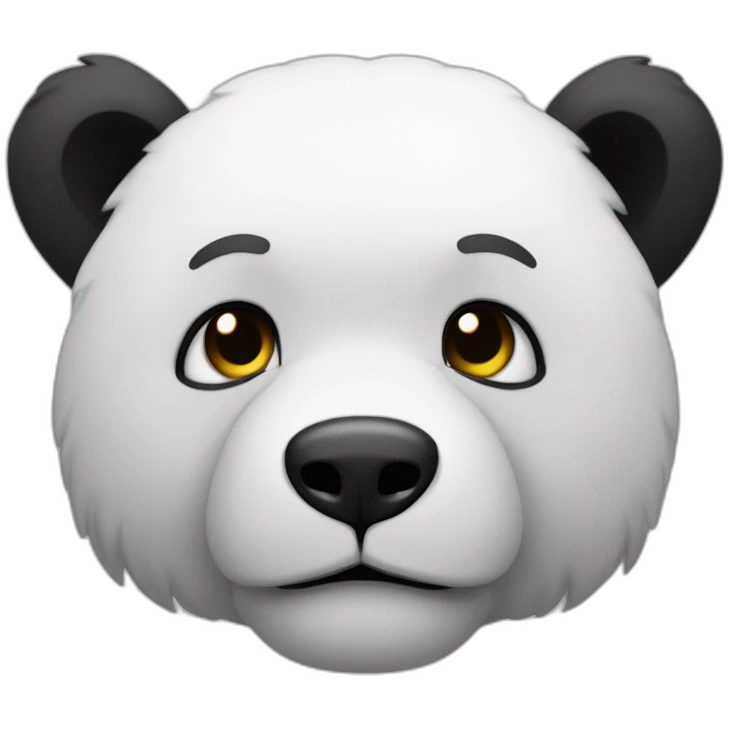 Oso perezos blanco y negro  emoji