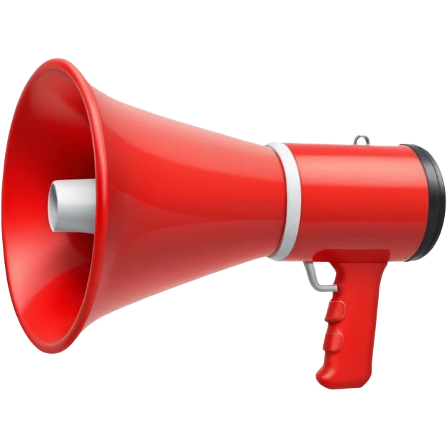 megaphone white & red emoji