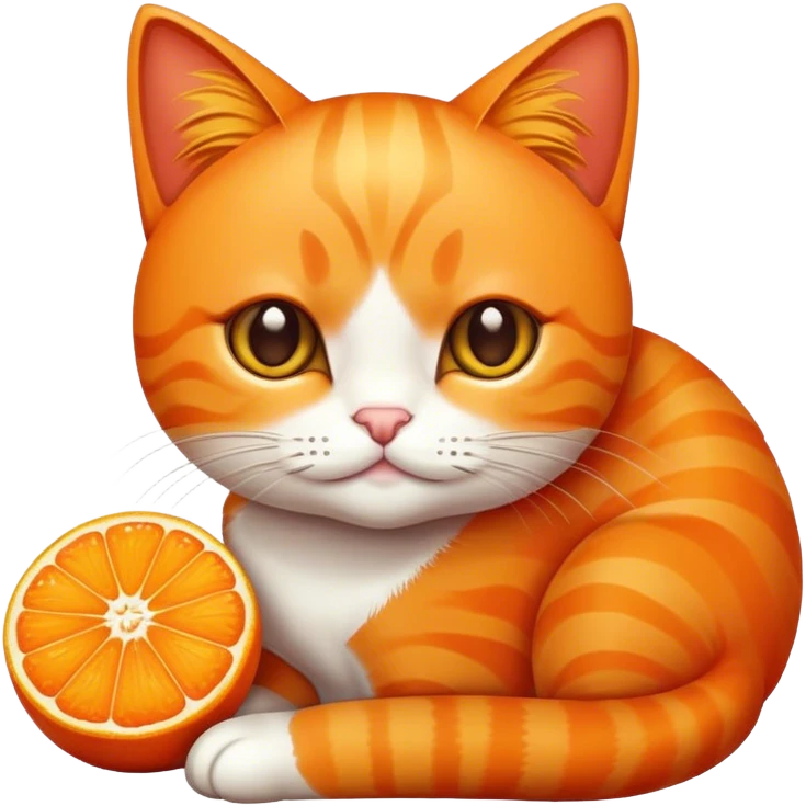 kitty tangerine emoji