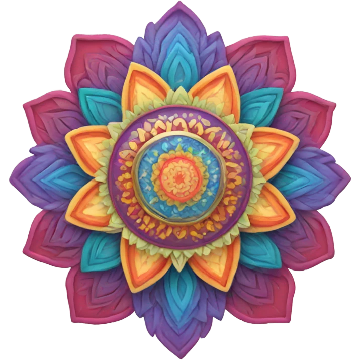 Colorful mandala  emoji
