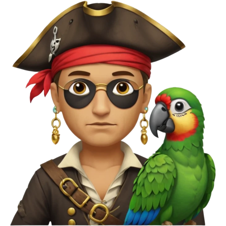 pirate and parrot emoji