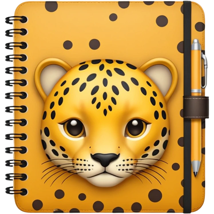 leopard patterned notebook emoji