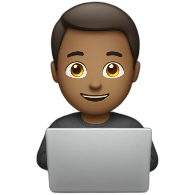 Male emoji with laptop emoji