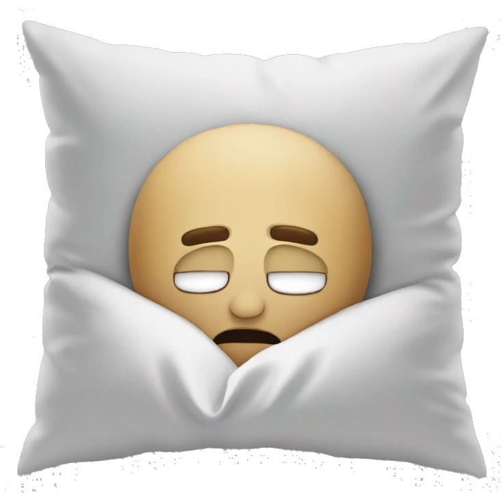 cartoon head buried in pillow emoji