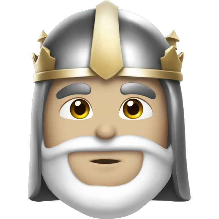 knight, king, white skin, crown helmet, teen, young emoji