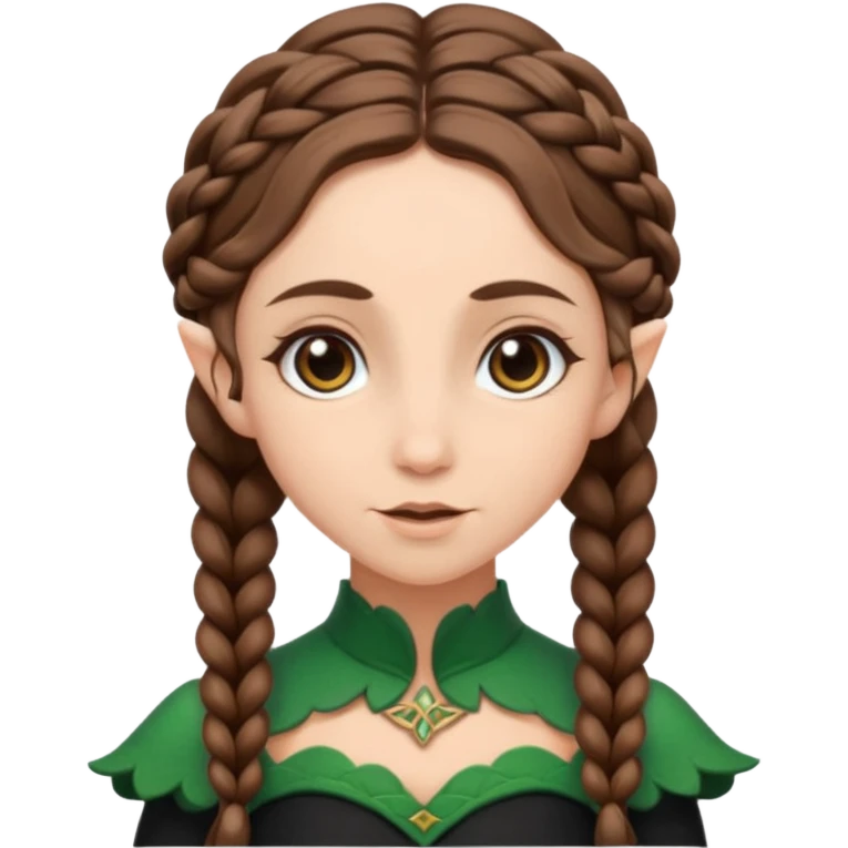 elves with braided brown  hair old man black dress  emoji