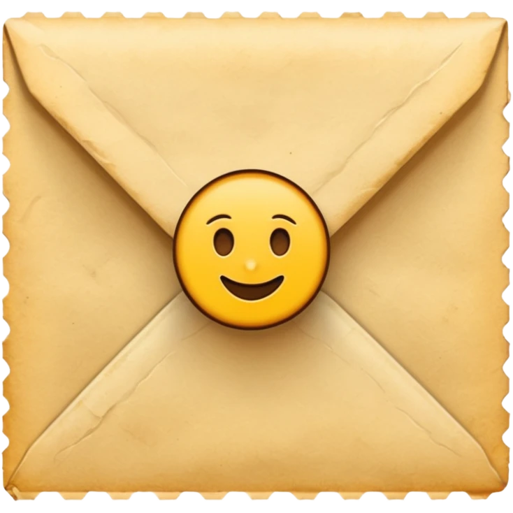 Letter with stamp on it emoji
