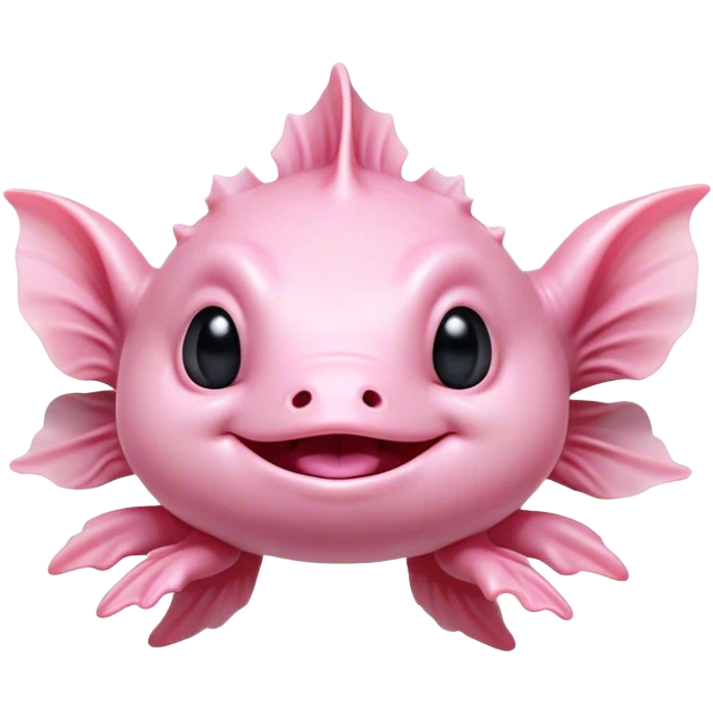 Cinematic Comical Axolotl Portrait Emoji, Head tilted dramatically with an exaggeratedly amused expression, featuring smooth, pale pink skin with ruffled, feathery gills and wide, expressive dark eyes filled with playful disbelief, Simplified yet hilariously expressive features, highly detailed, glowing with a slightly sassy glow, high shine, dramatic yet playful, stylized with an air of cheeky mischief, bright and endearing, soft glowing outline, capturing the essence of a spirited and over-the-top aquatic friend, so meme-worthy it feels like it could side-eye its way into internet fame instantly! emoji