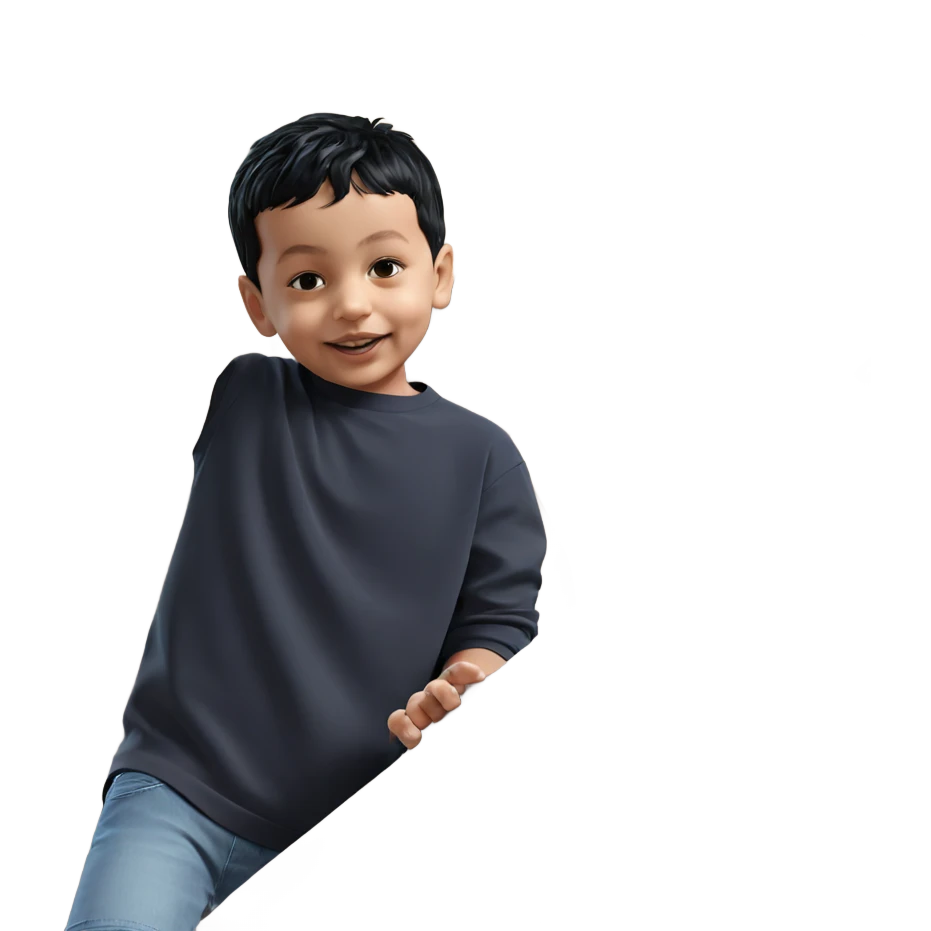 boy with black hair and plant emoji