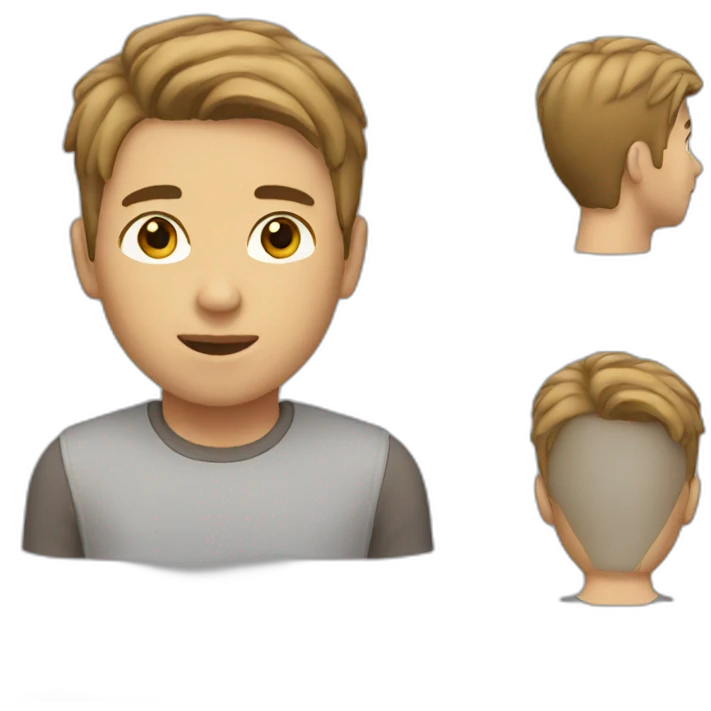 A boy with light brown hair, short haircut  emoji