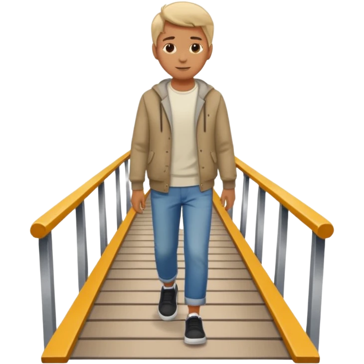 walking through the bridge emoji