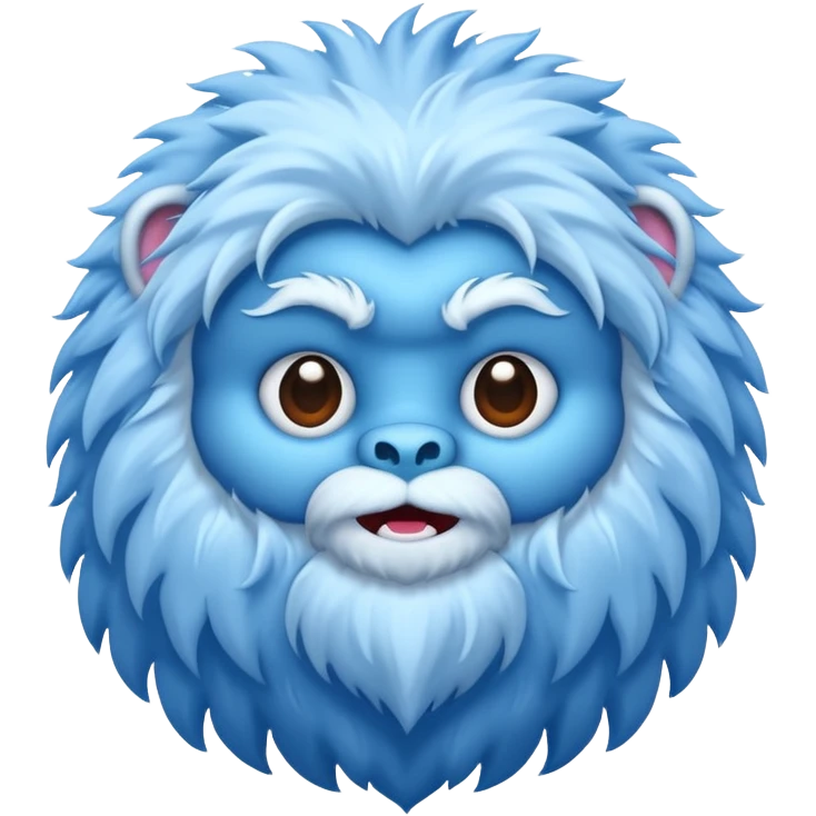 blue fuzzy furry yeti emoji