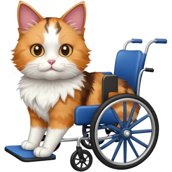 Cat on wheelchair  emoji