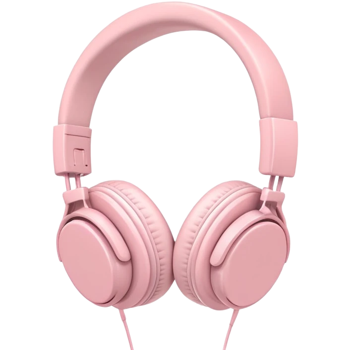 Pastel pink headphones asthetic  emoji