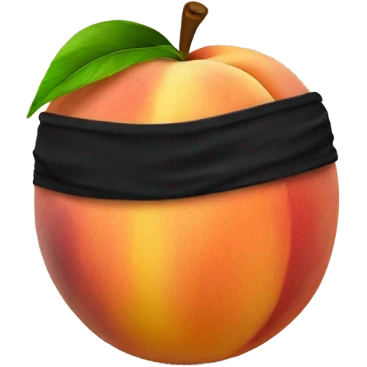 peach with blindfold  emoji