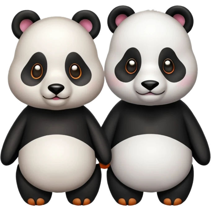 Goose and panda mix colourful  emoji