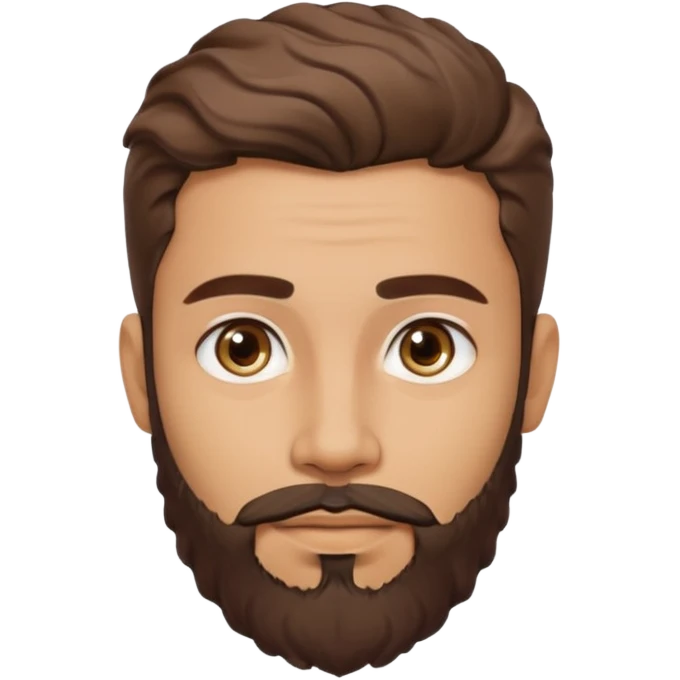 young lightskin Pakistani man with sculpted beard wavy short hair and almond shaped eyes brown and thick eyebrows emoji