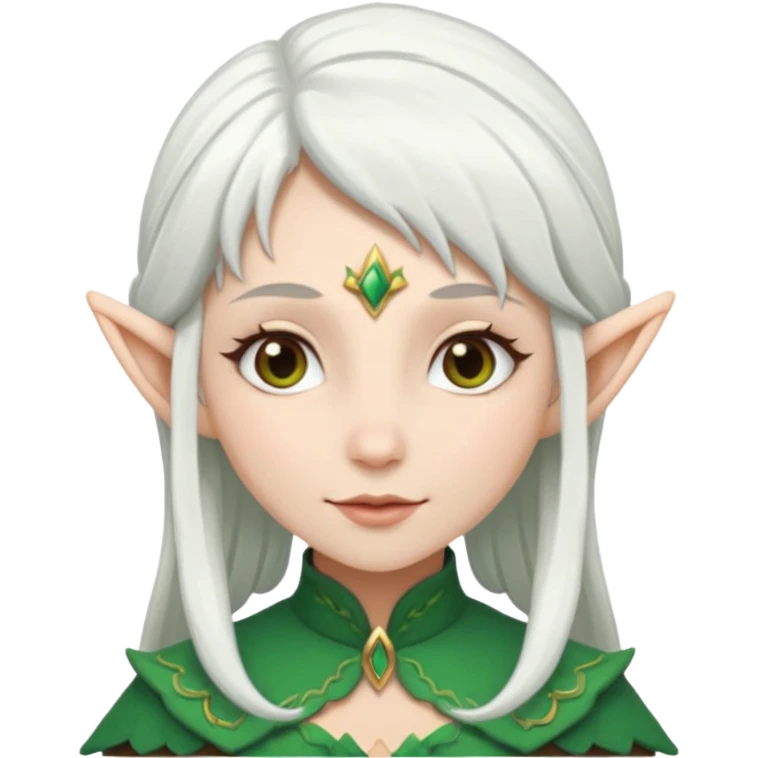 woman elves with white hair emoji