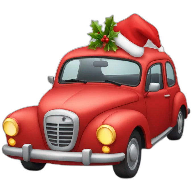 Red Christmas car emoji