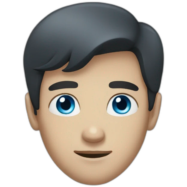 man with blue eyes and dark hair emoji