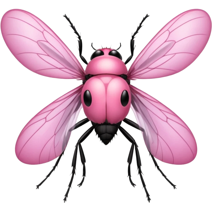 pink fly animal emoji