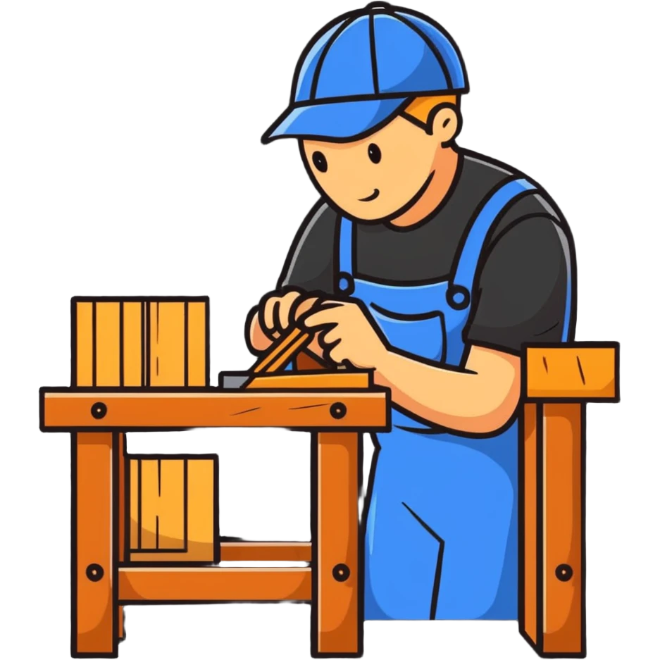 woodworker crafting furniture emoji