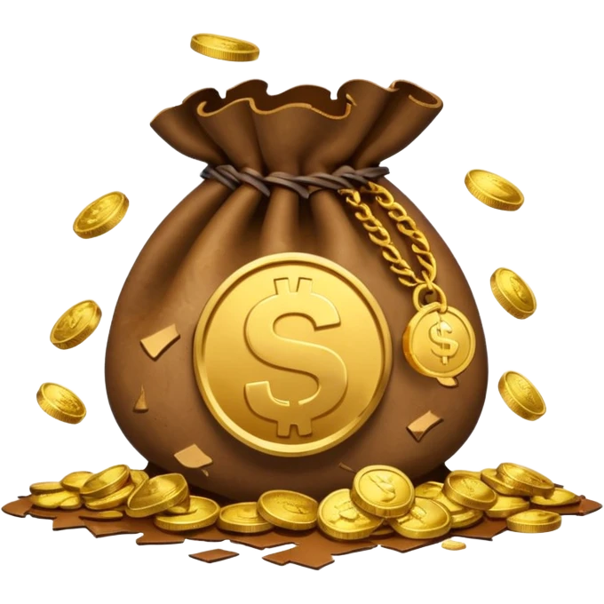 broken money bag emoji