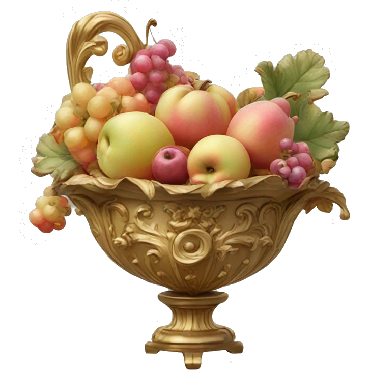 vintage highly detailed rococo cornucopia  emoji