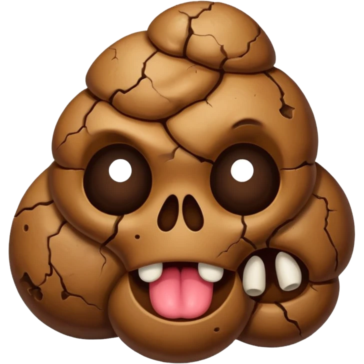 ((cartoon poop emoji))with  3 skulls emoji
