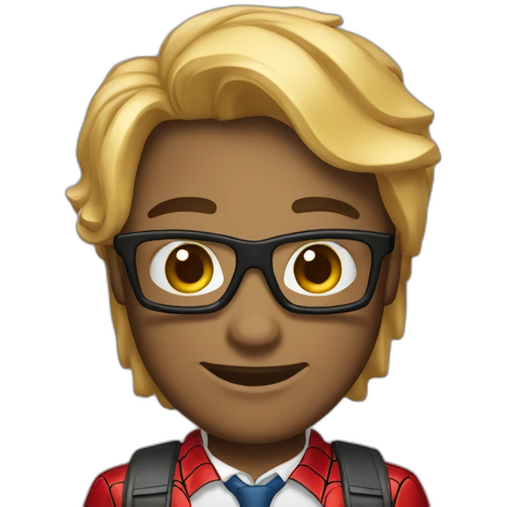 creame un emoji de spiderman con traje emoji