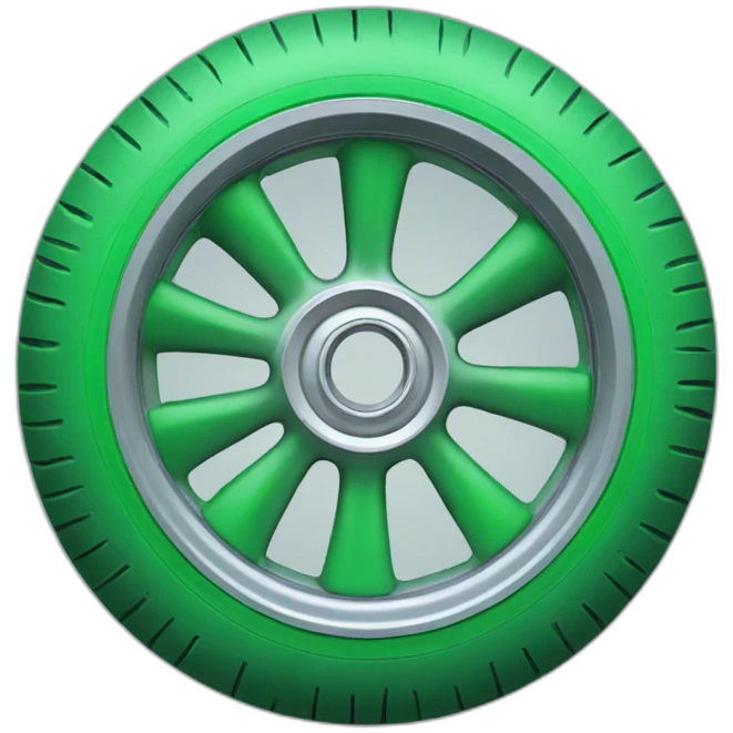 Green car wheel emoji