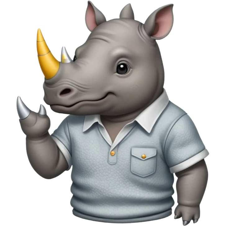 rhino with shirts emoji