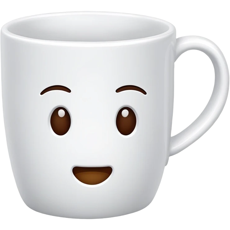 Coffee mug with no TikTok logo emoji
