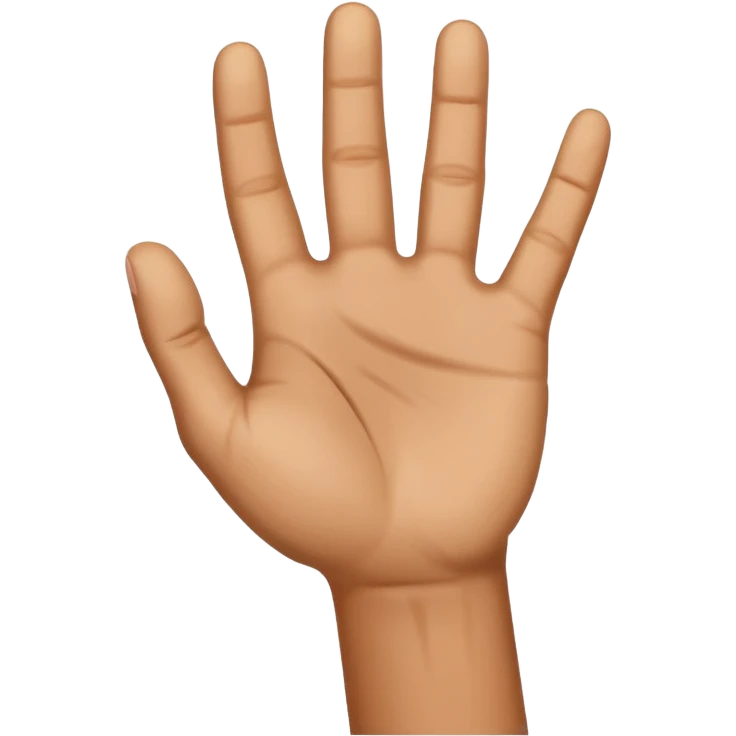 hand palm up side view emoji