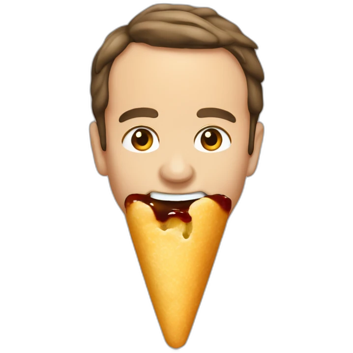 Macron qui mange une glace emoji