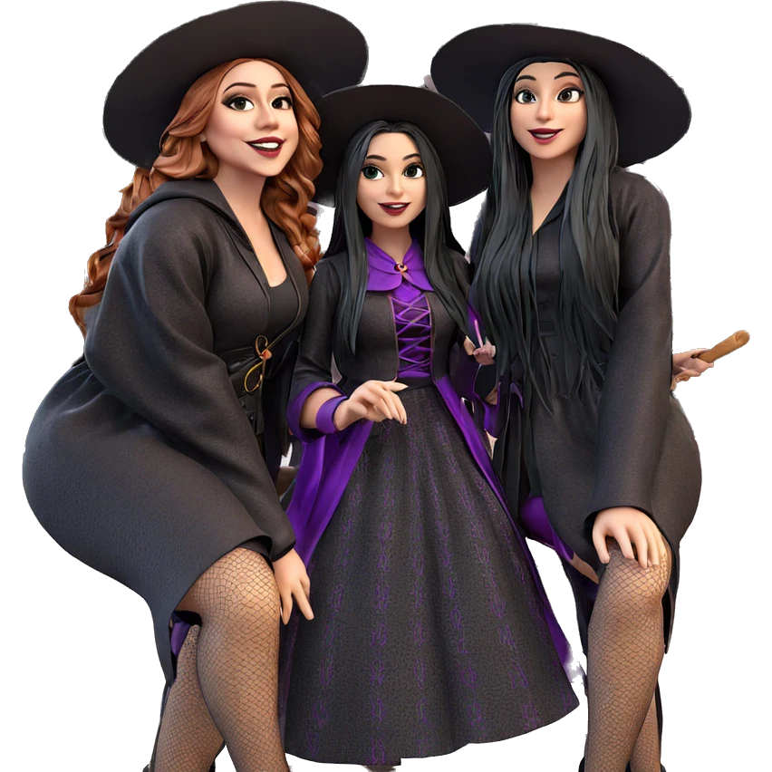witches in stylish attire emoji