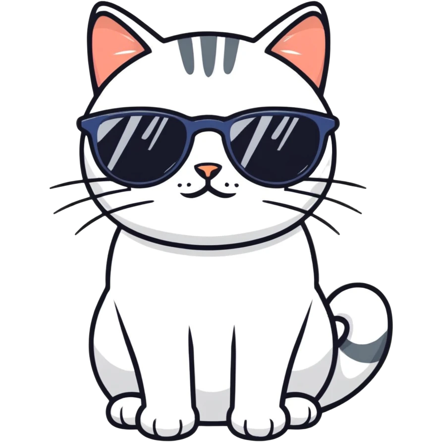 Cat with sunglasses emoji