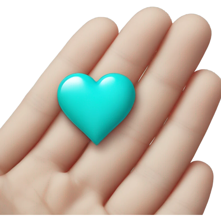 Turquoise heart emoji