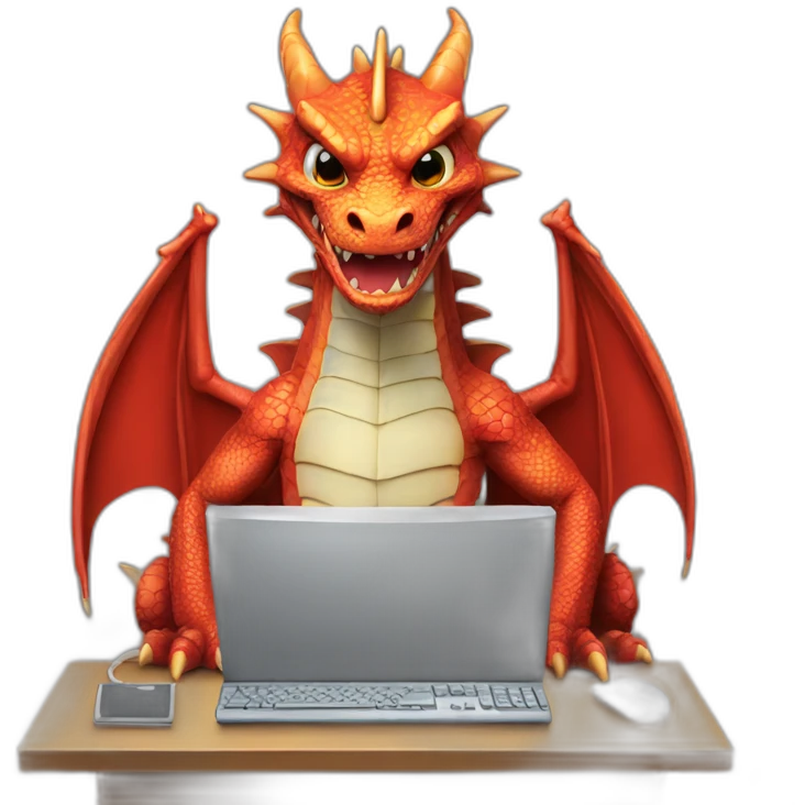 dragon computer hacker emoji
