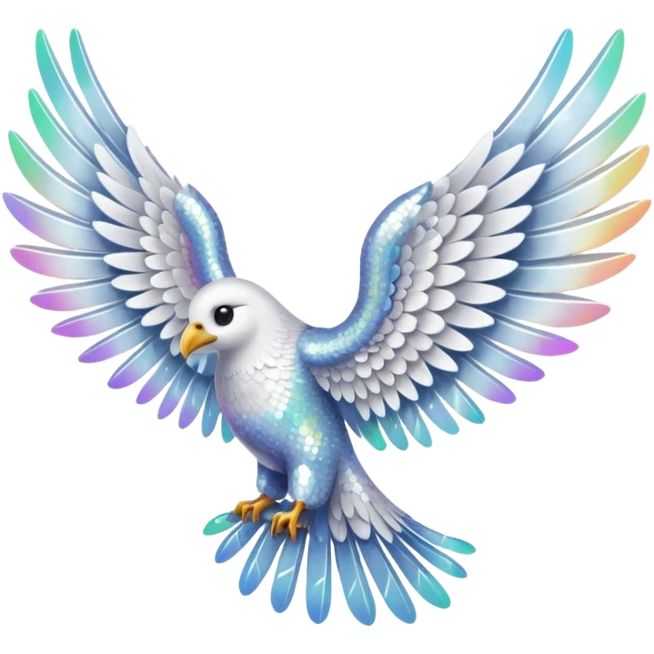 Glitter White Wings emoji