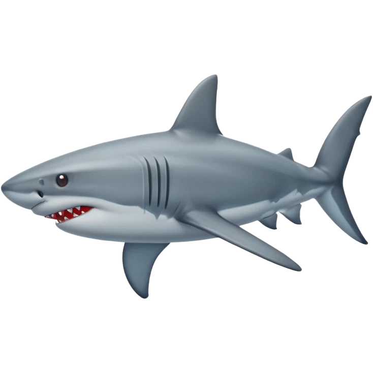 Genera un tiburón qué en cada aleta este un tenis rojos tipo puesto emoji