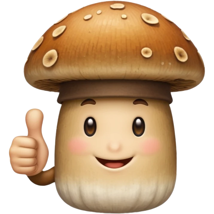Mushroom giving thumbs up emoji