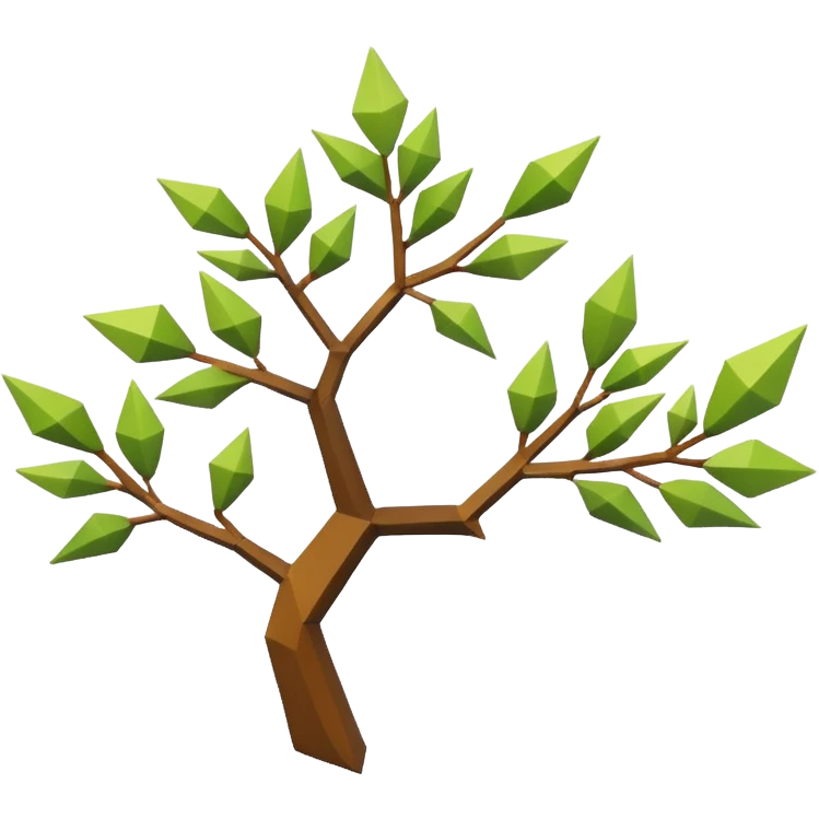 low poly branch white godly   emoji