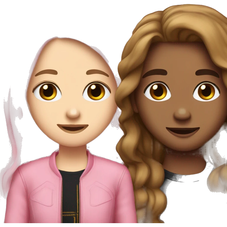 jj may bank proposing to a girl with long brown hair wearing pink and has hair like sabrina carpenter but brown emoji