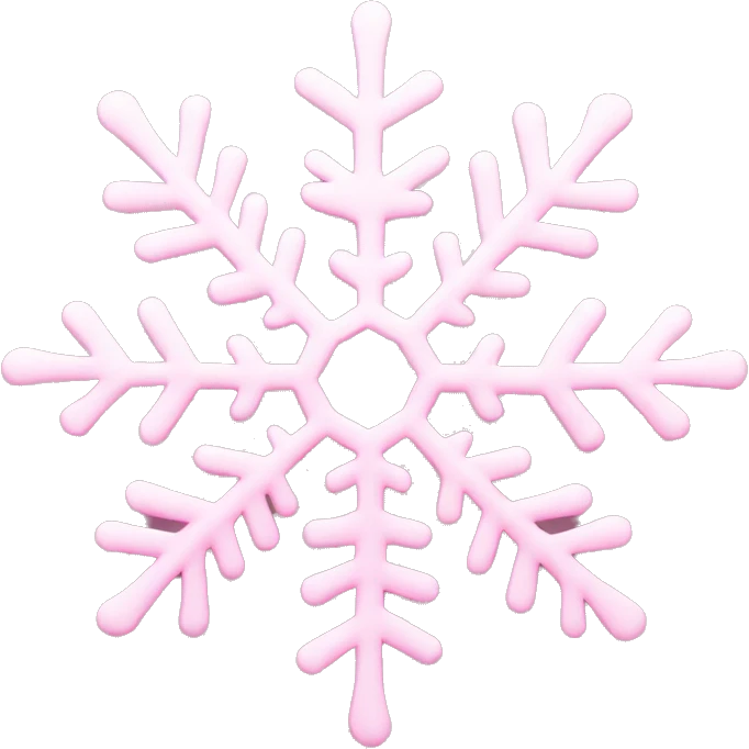 pastel pink snowflake  emoji