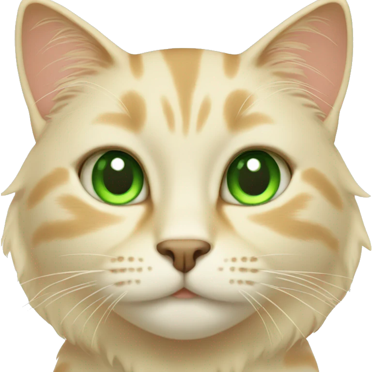 Blond cat with green eyes emoji