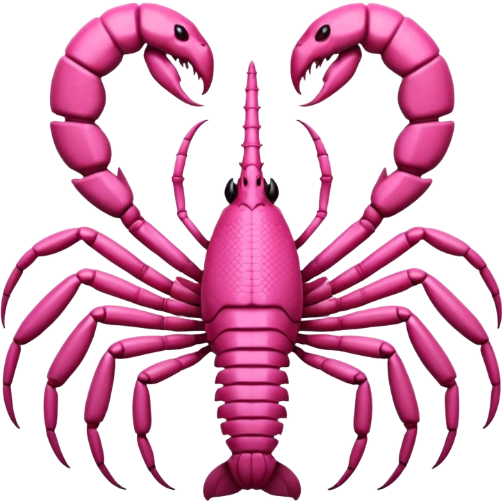 Pastel pink scorpion emoji