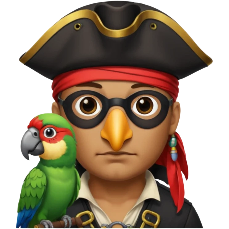 pirate and parrot emoji